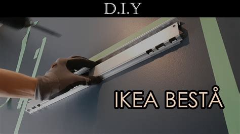 How To Install Ikea Besta Wall Unit Cabinets On Drywall Youtube