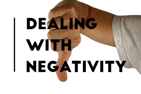 Dealing With Negativity