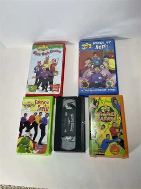 LOT OF The Wiggles VHS Tapes Wake Up Jeff Dance Party Yummy Yummy Safari PicClick