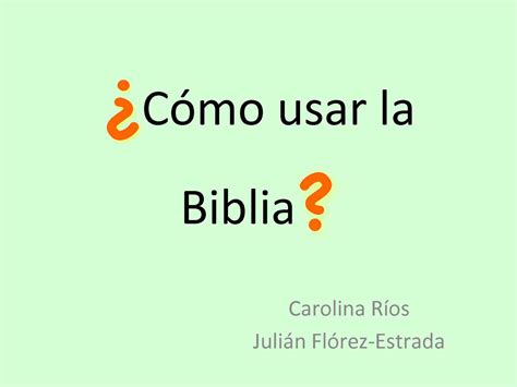 Calaméo ¿como Usar La Biblia