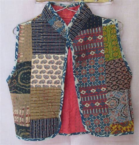 handmade-patchwork-kantha-short-jacket-cotton-indigo-print-etsy-kantha-jacket,-womens-boho