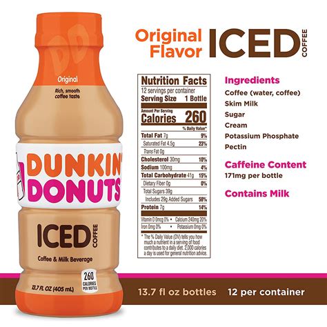 Dunkin Donuts Iced Coffee Nutritional Value Runners High Nutrition