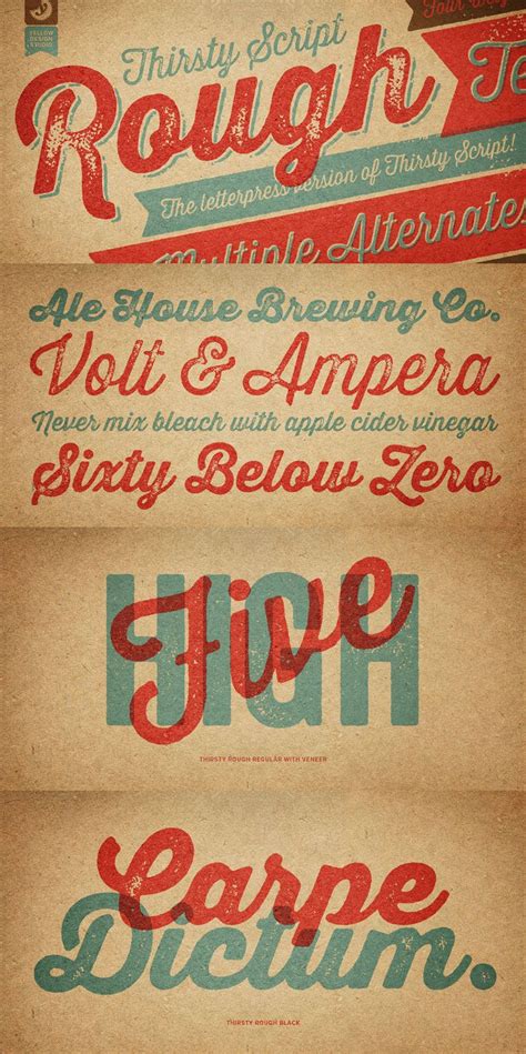 Thirsty Rough A Vintage Inspired Font Typography Fonts Lettering