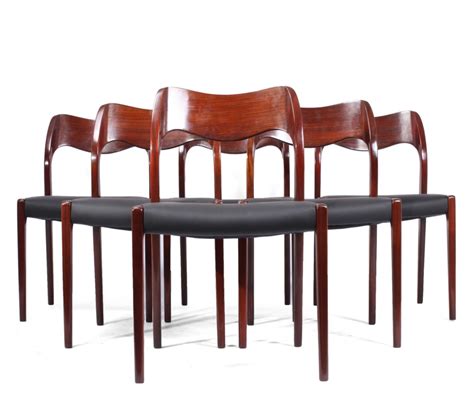 Set Of 6 Rosewood Model 71 Dining Chairs By Niels Otto Møller 90178