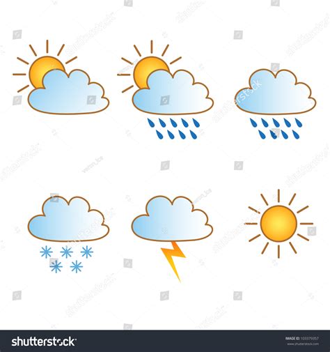 To rearrange the order of the cities on your list, touch and hold the city, then move it up or down to reorder it. Vector Weather Forecast Icons Stock Vector 103379357 ...