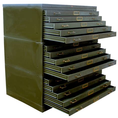 Black, metal in beige/gray/black, size 16h x 46w x 35d | wayfair 4986bl. Large Vintage Steel Flat File Cabinet at 1stdibs