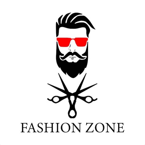 Premium Vector Bearded Men Face Hipster Character Fashion Silhouette Avatar Emblem Icon Label