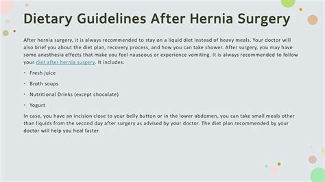 Ppt Eating Healthy After Hernia Surgery Powerpoint Presentation Free