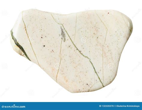 Polished White Jasper Stone Isolated On White Stock Photo Image Of