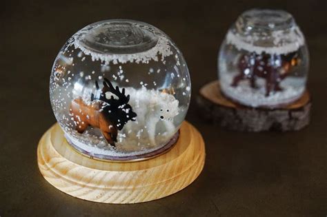 A christmas ornament works really well. Lovely Imperfection - DIY Snow Globe | Lovely Imperfection
