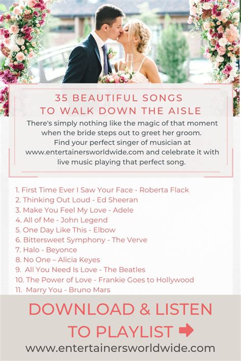 Beautiful Wedding Songs To Walk Down The Aisle Wedding Songs Wedding