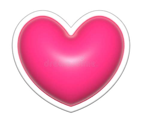 Heart Pink 3d Shapes 3d Geometric Basic Simple Heart Shape Stock
