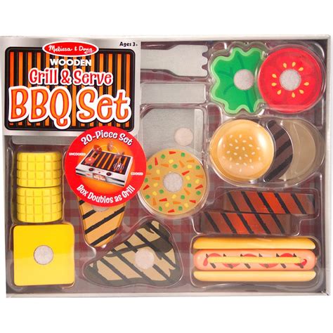 Best Buy Melissa And Doug Wooden Grill And Serve Bbq Play Set 9280