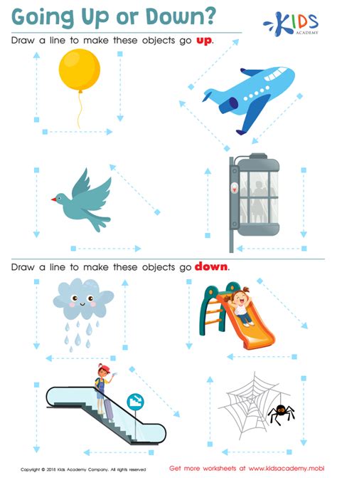 Going Up Or Down Worksheet Free Printable Pdf For Kids