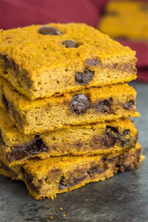 Paleo Chocolate Chip Pumpkin Blondies