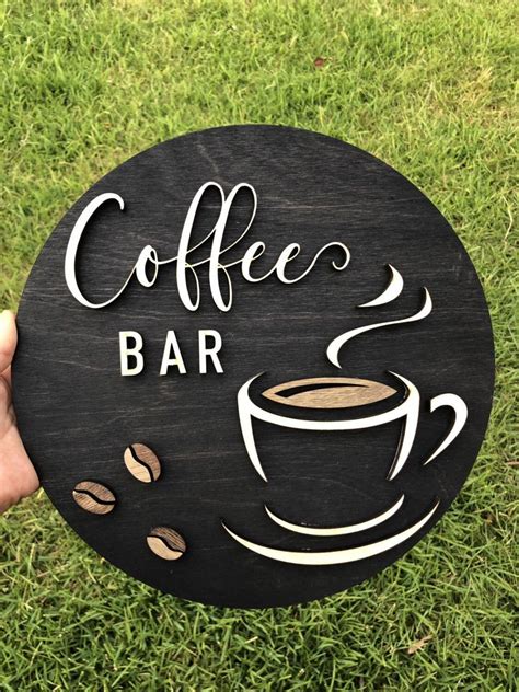 The Stylish Appeal Of Wooden Coffee Signs Wooden Home