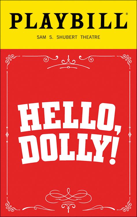 Hello Dolly Broadway Sam S Shubert Theatre 2017 Playbill