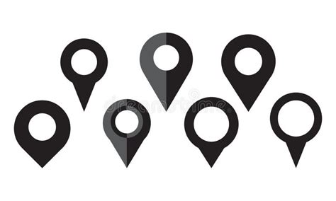 Geolocation Geotag Locator Icon Set Map Place Tag Pin Location Icons