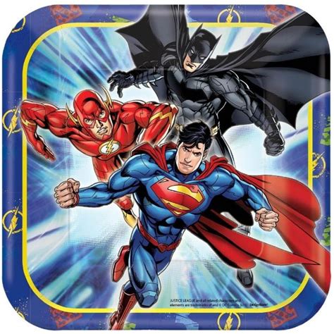 Justice League Party Cake Plates
