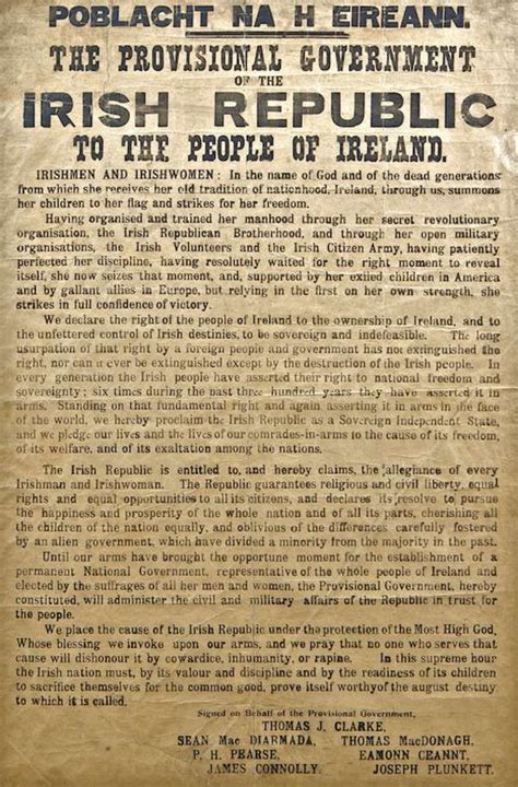 1916 Proclamation The Original Printing An Original Copy Of The First