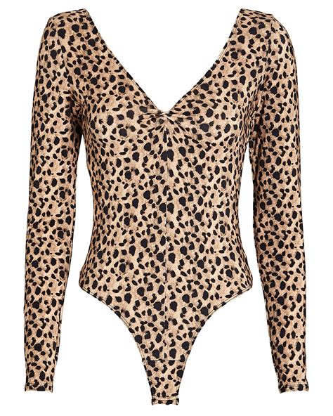 Re Done Cheetah Print Long Sleeve Bodysuit Intermix®