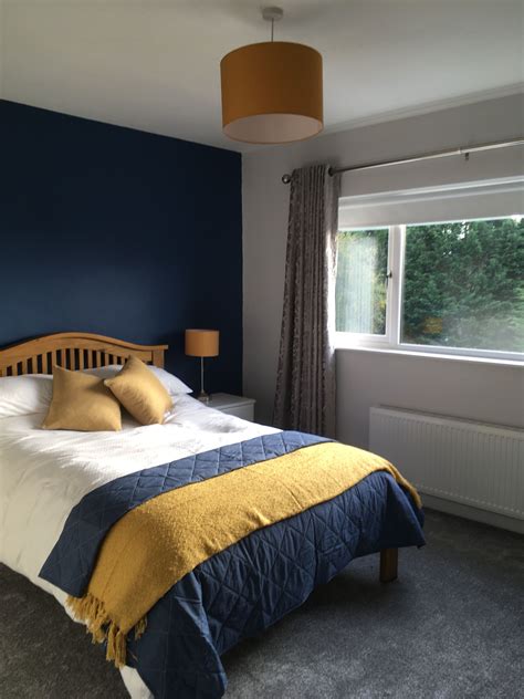20 Navy Blue And Mustard Yellow Bedroom