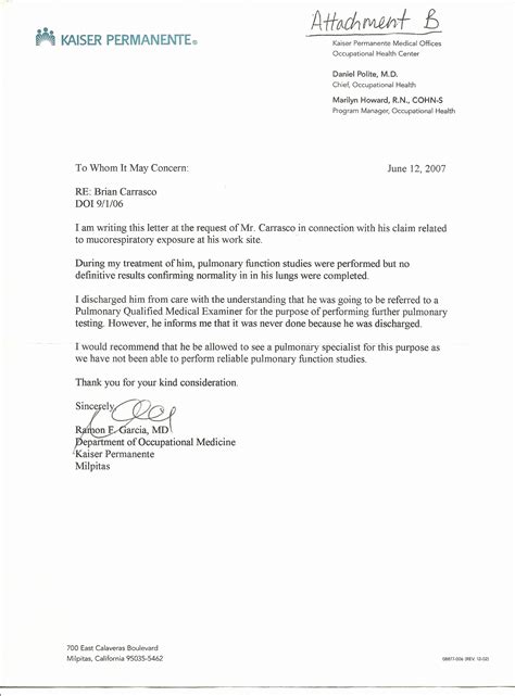 √ 20 Kaiser Permanente Doctors Notes ™ | Dannybarrantes Template