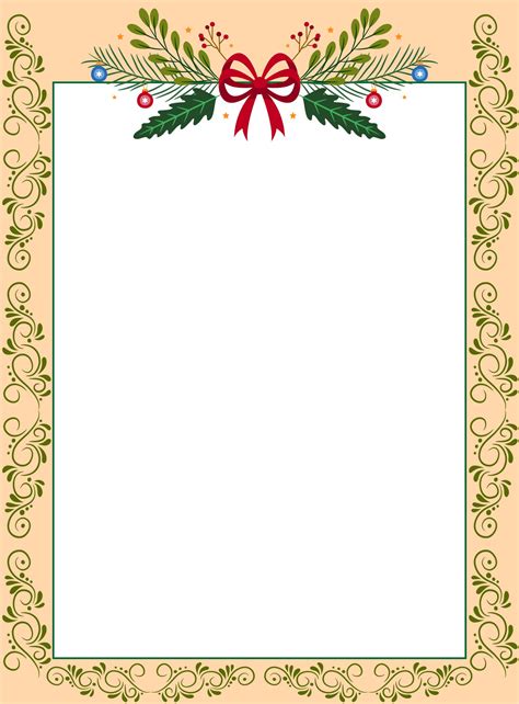 Free Printable Christmas Stationery Borders
