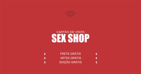 Cartão De Visita Sex Shop 2 Modelos De Cartões Bonitos