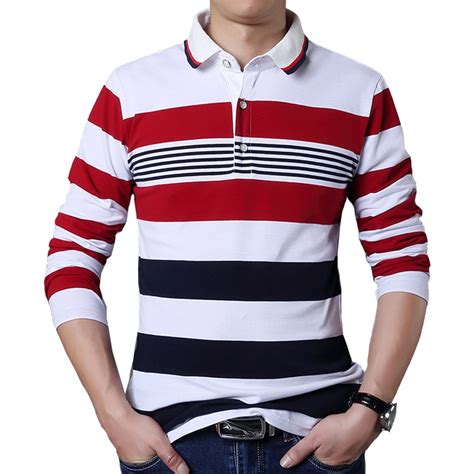plus size m 5xl men s stripe long sleeve t shirt stand collar male slim fit new cotton tops tees