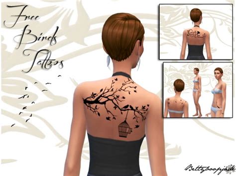 Birds Free Tattoos By Bettyboopjade At Sims Artists Sims 4 Updates