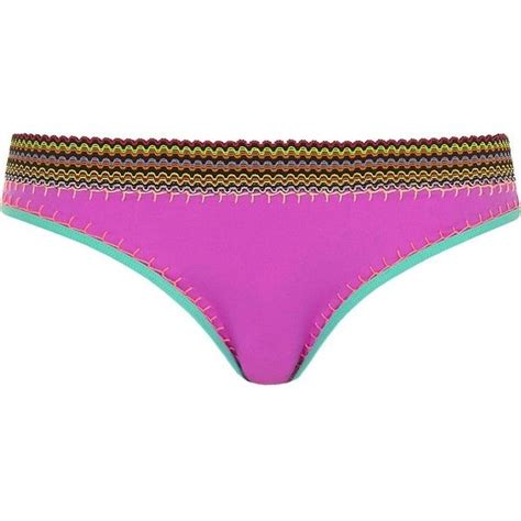 River Island Purple Saddle Stitch Bikini Bottoms 21 Liked On Polyvore Featuring Swimwear