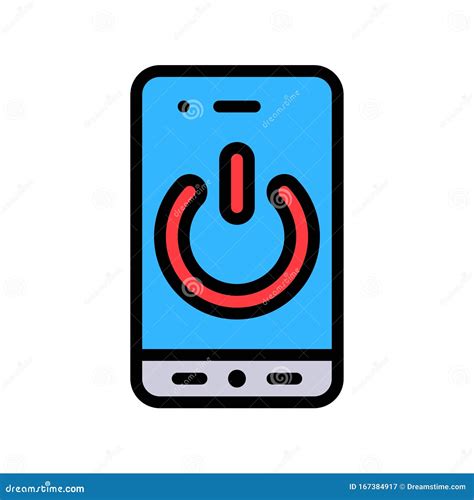 Power Symbol On Device Future Technology Filled Design Icon Stock