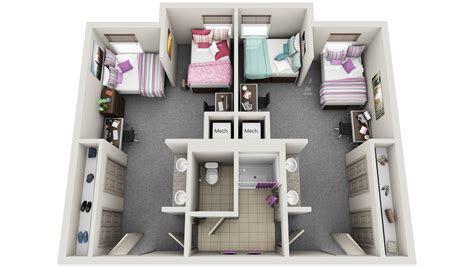 Standard 3d Floor Plans Dorms In 2019 Dorm Room Layouts Dorm Room