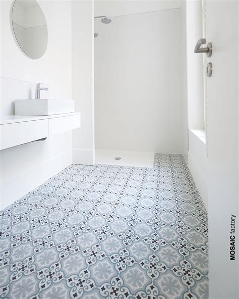 20 Blue And White Bathroom Floor Tile Pimphomee