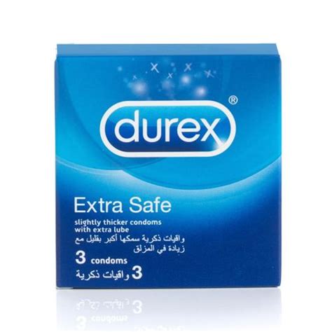 Durex Extra Safe Slightly Thicker Condoms With Extra Lube 3pcs