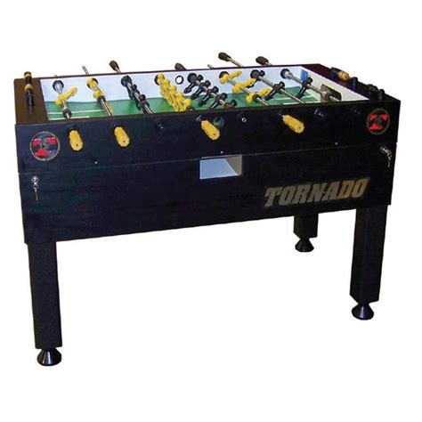 Tornado T 3000 Foosball Table In Matte Black Coin Foosball Planet