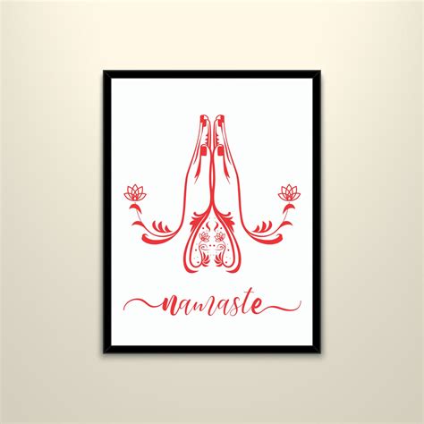 Namaste Wall Art Digital Print In Two Colors Instant Etsy