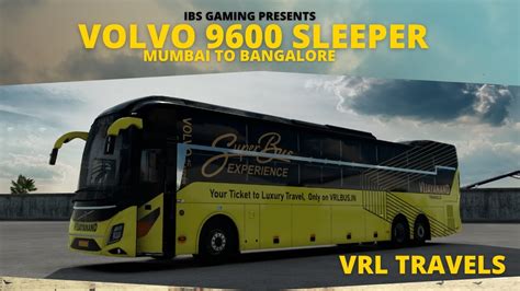 Brand New Vrl Travels Volvo Sleeper Mumbai To Bangalore