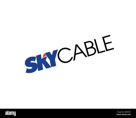 Sky Cable Rotated Logo White Background Stock Photo Alamy