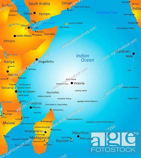 Map Of East Africa Region Stock Photo Picture And Royalty Free Image