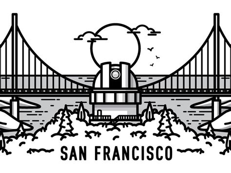 San Francisco Long Shadow Design Graphic Illustration Illustration