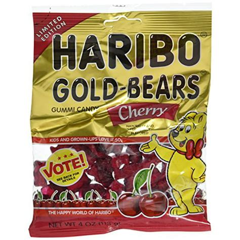 Haribo Gold Bears Gummi Candy Cherry 4 Oz