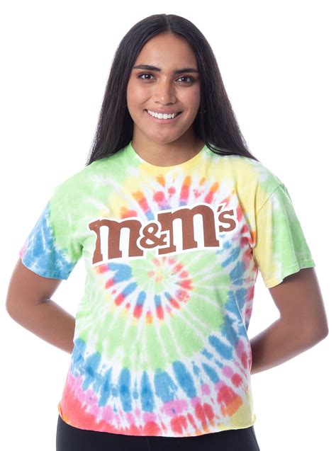 Mandms Womens Mars Candy Chocolate M And M Spiral Tie Dye Girls T Shirt