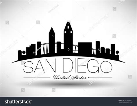 City silhouette stock vector and explore similar vectors at adobe stock. Vector San Diego Skyline Design Stock Vector 351678827 ...