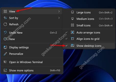 How To Display Or Show Desktop Icons In Windows 11 Desktop Shortcuts