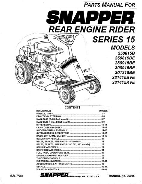 Wiring Diagram For A Snapper Riding Lawn Mower Wiring Diagram