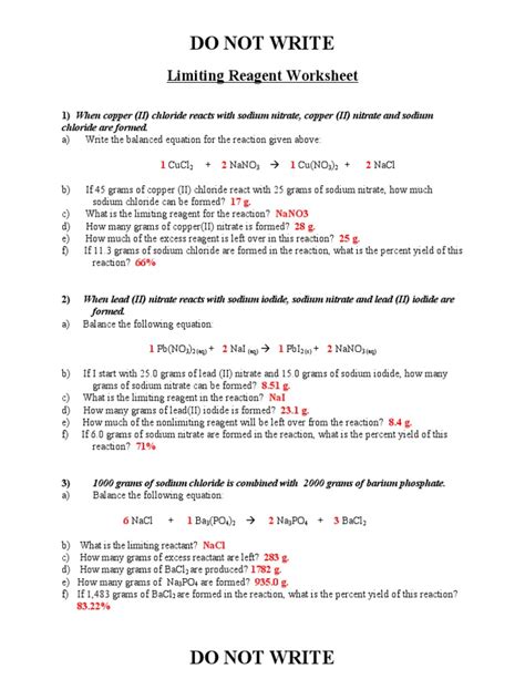 Answer the questions with periodic table packet 1 answer key ≥ comags answer key guide worksheets are , periodic table packet 1, periodic table work, introducing the periodic table, unit 3 notes. Stoichiometry Limiting Reagent Worksheet With Answers ...