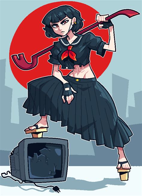 Commission Delinquent Woman By Cubesona Girls Characters Anime