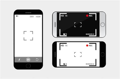 Premium Vector Phone Camera Interface Viewfinder